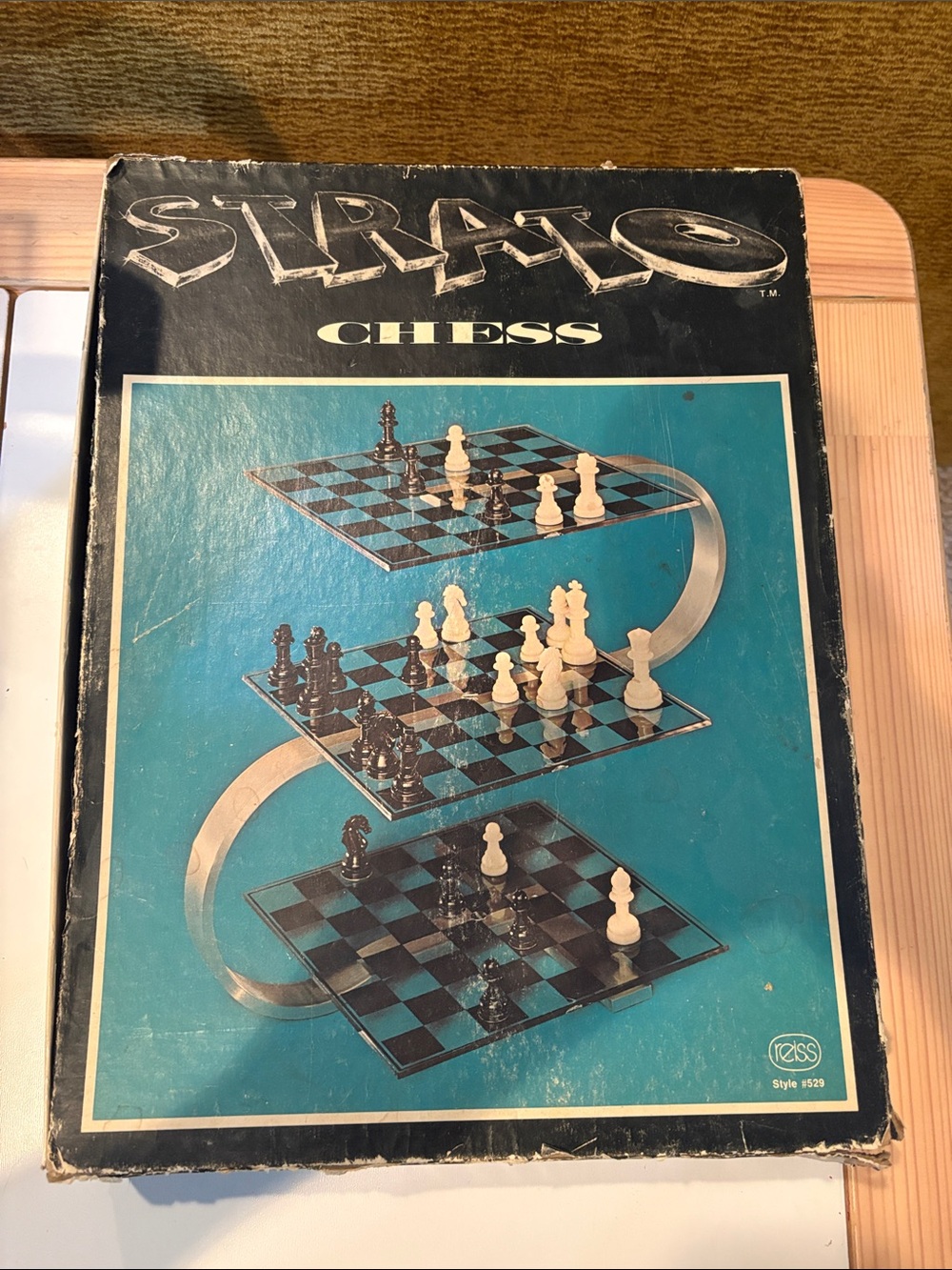 Vintage Reiss S-A-O 3-Tier Chess Set – Style #529